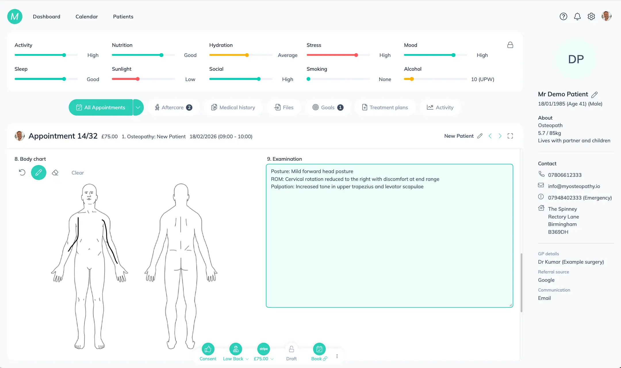 Patient care screenshot